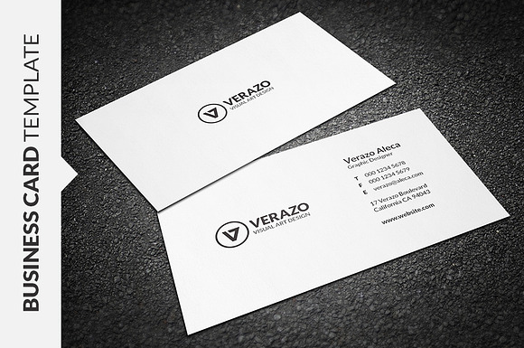Simple Minimalist Business Card in Business Card Templates - product preview 1