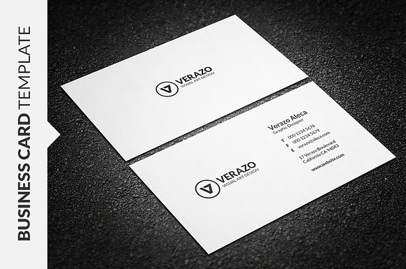 Simple Minimalist Business Card in Business Card Templates - product preview 2