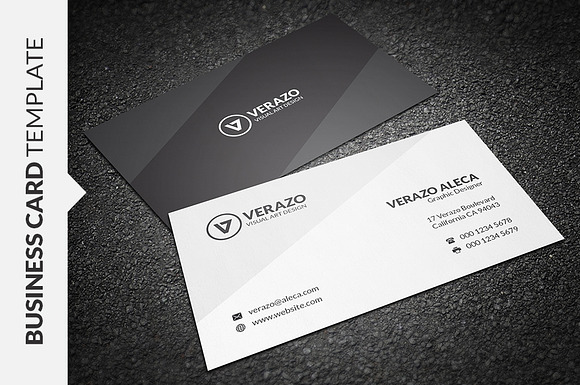 Modern Minimalist Business Card in Business Card Templates - product preview 1