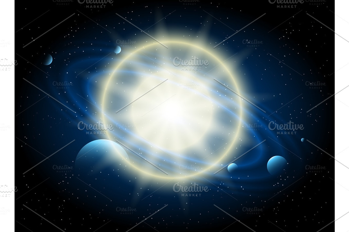 Star and planet astronomy background in Illustrations - product preview 8