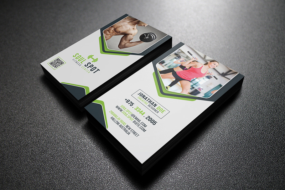 Fitness Business Card  in Business Card Templates - product preview 8