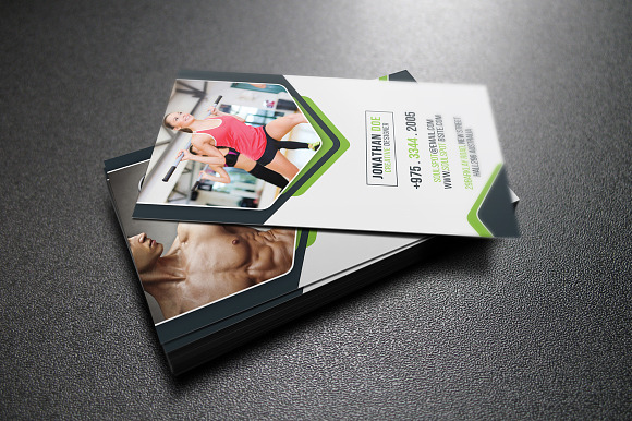 Fitness Business Card  in Business Card Templates - product preview 2
