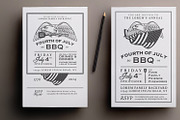 Two 4th of July bbq invitations