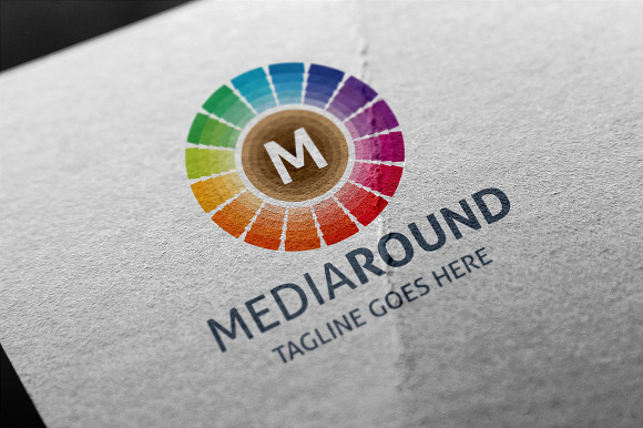 Media Round (Letter M) Logo in Logo Templates - product preview 1