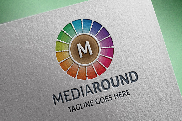 Media Round (Letter M) Logo in Logo Templates - product preview 2