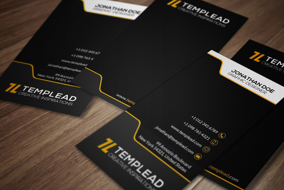 Corporate Business Card CM129 in Business Card Templates - product preview 8