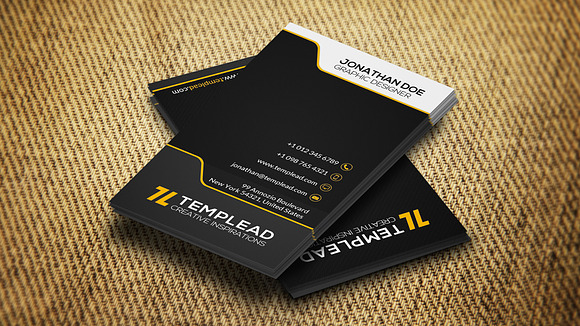 Corporate Business Card CM129 in Business Card Templates - product preview 1