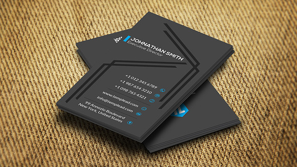 Corporate Business Card CM131 in Business Card Templates - product preview 1