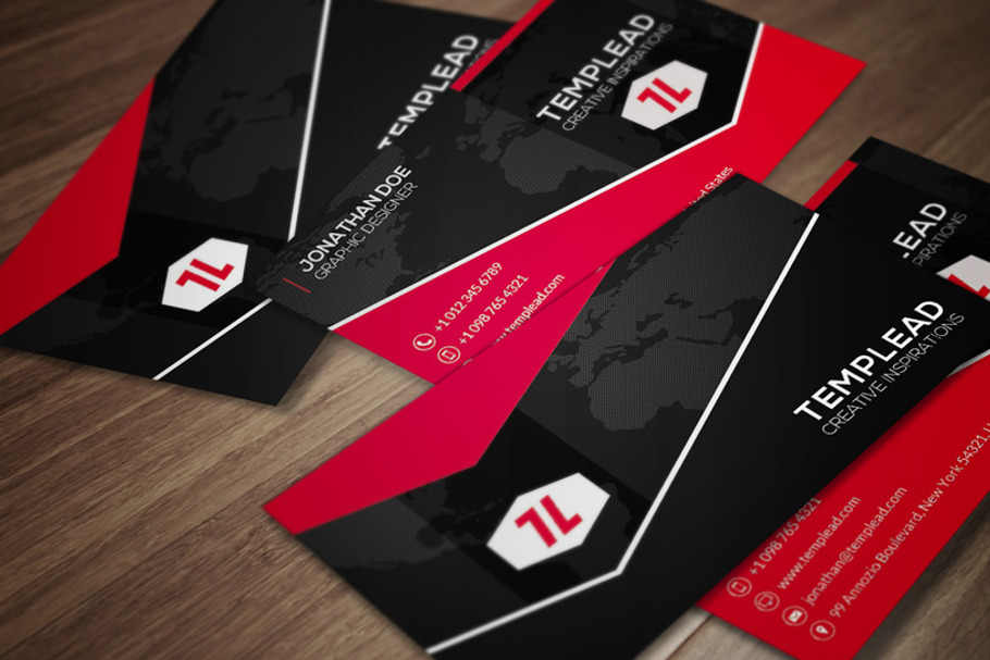 Corporate Business Card CM132 in Business Card Templates - product preview 8