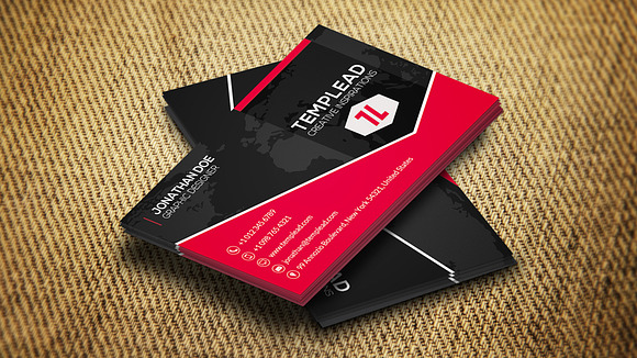 Corporate Business Card CM132 in Business Card Templates - product preview 1