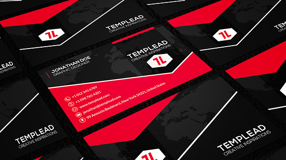 Corporate Business Card CM132 in Business Card Templates - product preview 3