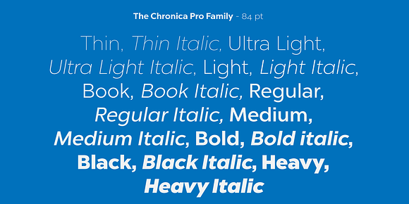 Chronica Pro Family (18 fonts) in Sans-Serif Fonts - product preview 9