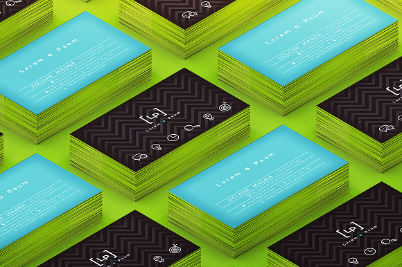 Isometric Business Card Mock-Up in Print Mockups - product preview 5