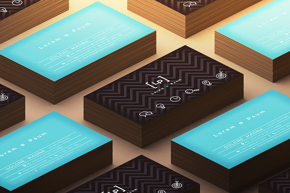 Isometric Business Card Mock-Up in Print Mockups - product preview 6