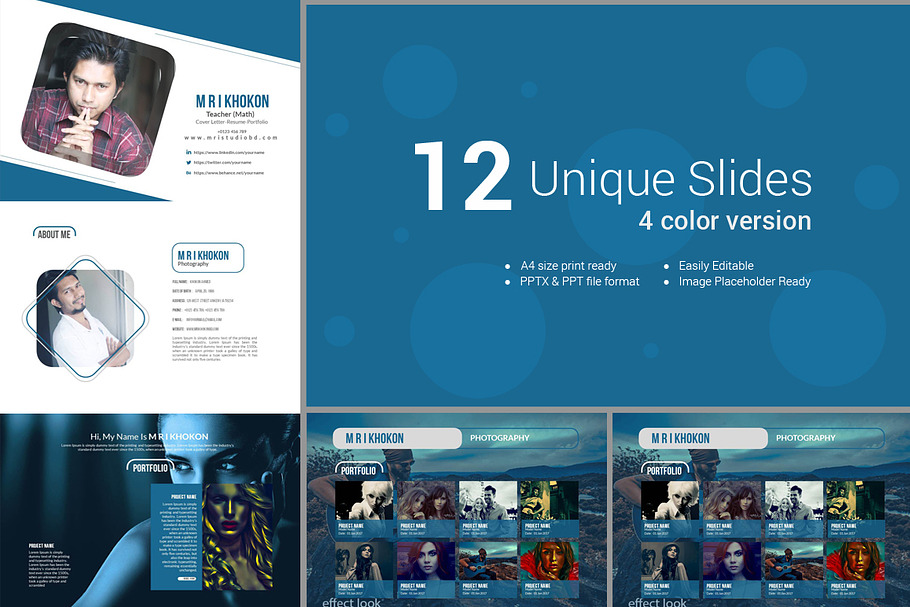 Photography CV PowerPoint Templates in PowerPoint Templates - product preview 8