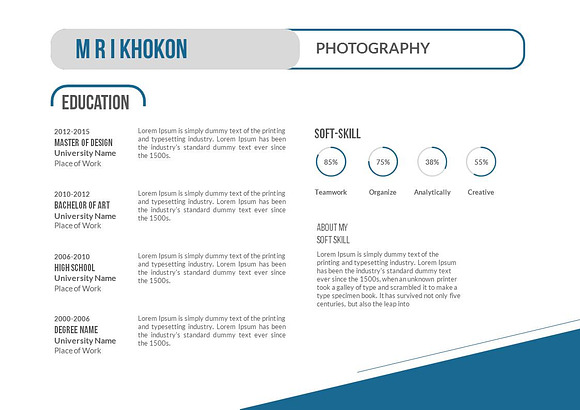 Photography CV PowerPoint Templates in PowerPoint Templates - product preview 4