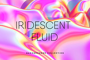 10 Iridescent Pink Fluid Texture Set