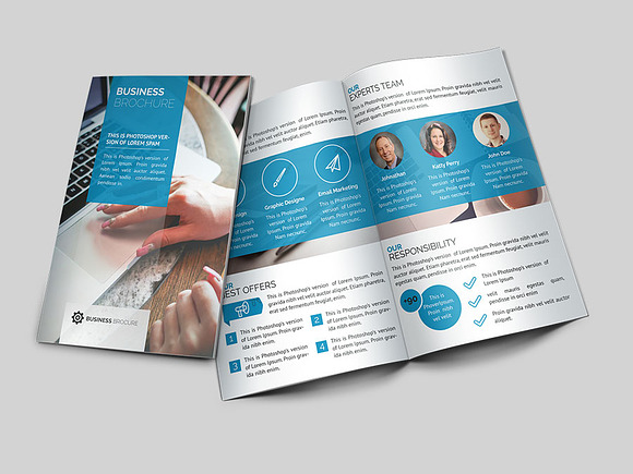 Bi-Fold Brochure Template in Brochure Templates - product preview 1