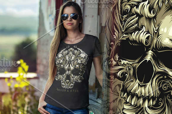 Floral Skulls bundle in Illustrations - product preview 4