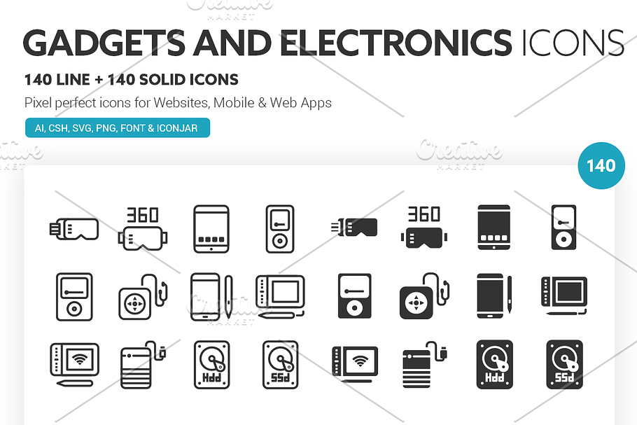 Gadgets and Electronics Icons
