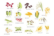 Cereal Plants With Names Set