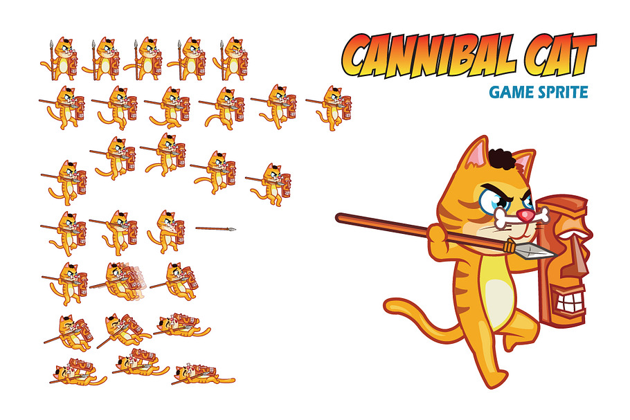 Cannibal Cat Game Sprite