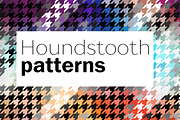10 seamless hounds-tooth patterns