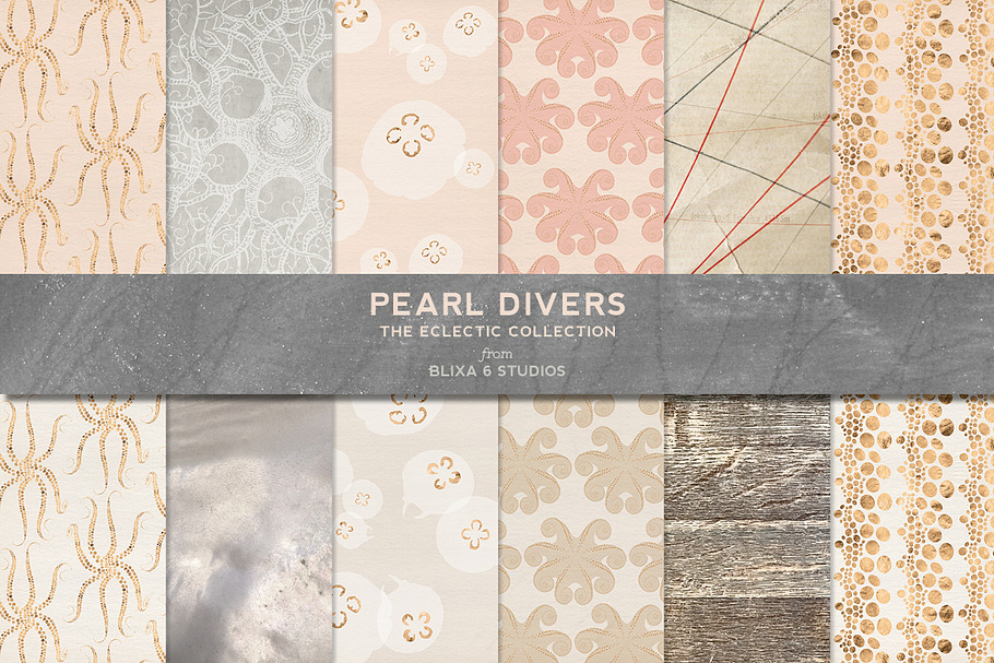 Pearl Divers: Rose Gold Aquatics in Patterns - product preview 8