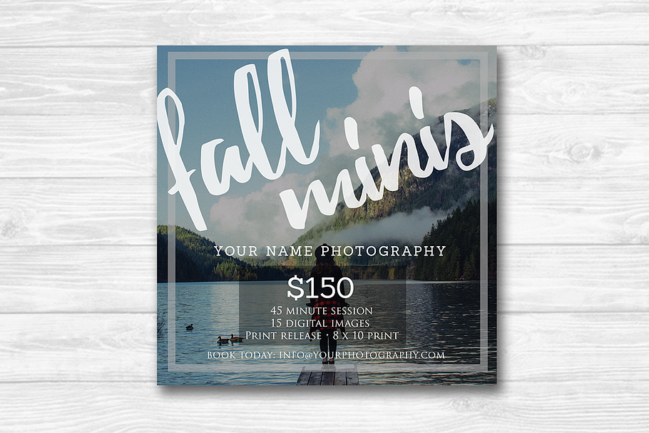 Photographer Fall Mini Sessions in Flyer Templates - product preview 8