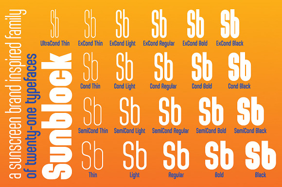 Sunblock Collection in Display Fonts - product preview 2