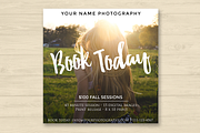 Photographer Fall Booking Ad