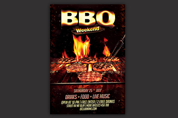 BBQ Flyer in Flyer Templates - product preview 1