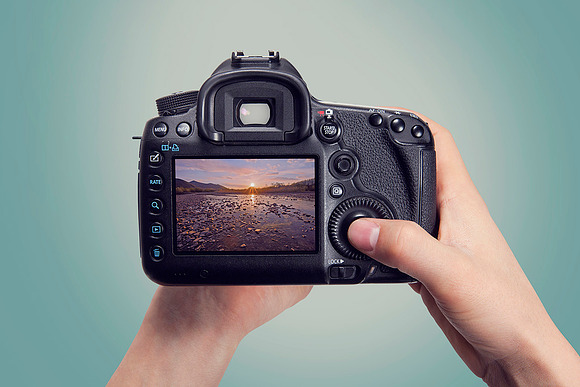 Photorealistic DSLR Camer Mockup in Mockup Templates - product preview 1