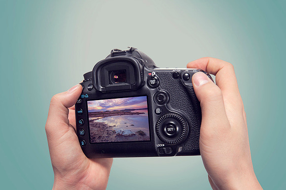Photorealistic DSLR Camer Mockup in Mockup Templates - product preview 2