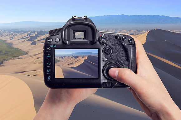 Photorealistic DSLR Camer Mockup in Mockup Templates - product preview 5