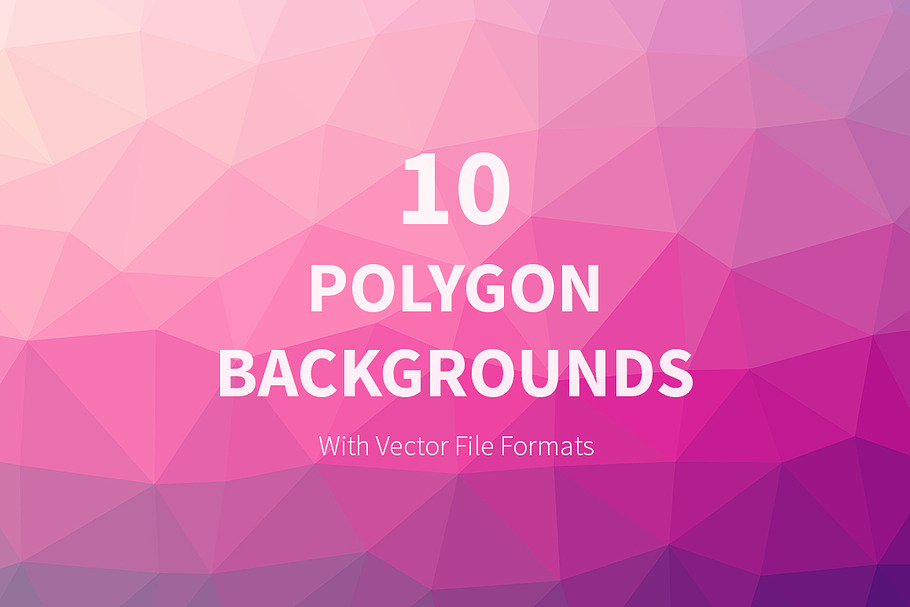 10 Polygon Backgrounds in Vector
