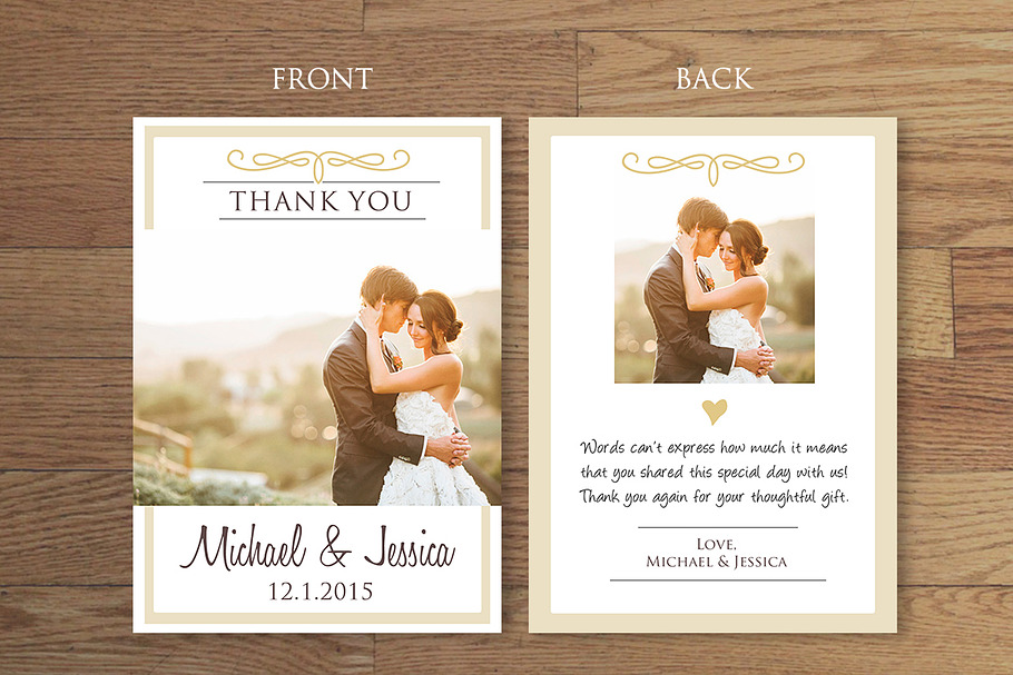 Wedding Thank You Template in Card Templates - product preview 8