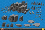Slate Rock Isometric Elements