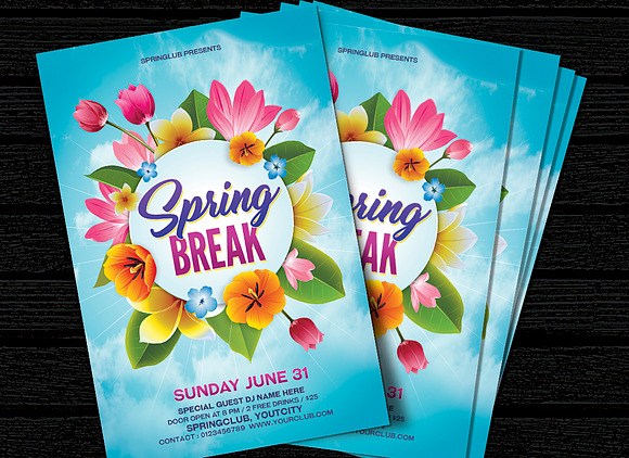 Spring Break Flyer in Flyer Templates - product preview 1