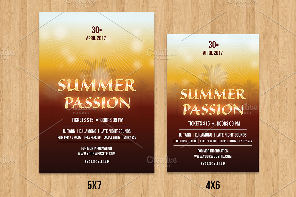 Summer Party Flyer Template-V498 in Flyer Templates - product preview 8