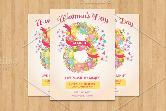 Women's Day Flyer Template-V499 in Flyer Templates - product preview 1
