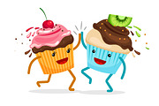 Cartoon muffins forever friends illustration