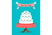 Save the date greeting card template
