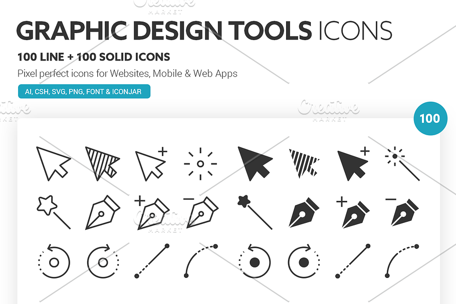 Graphic Design Tools Icons