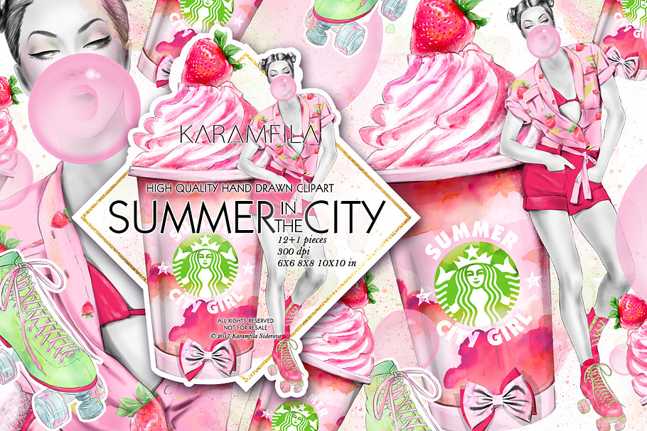 Summer in the City Clipart