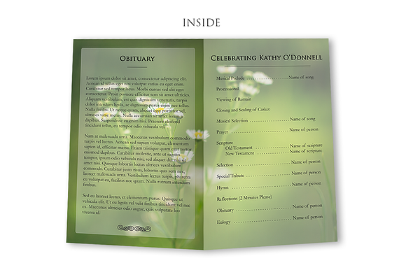 Funeral Program Photoshop Template in Brochure Templates - product preview 1