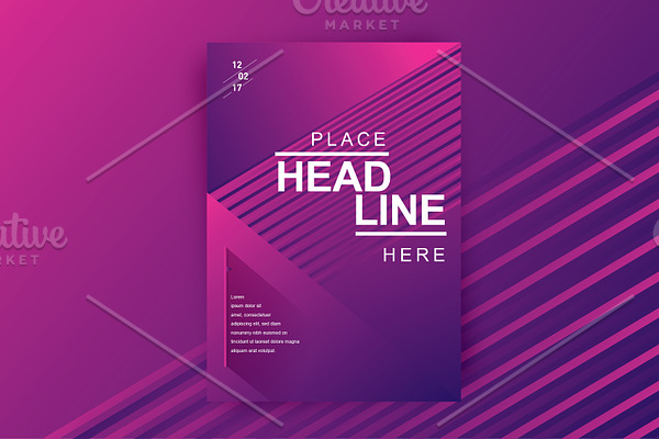 Line texture Brochure Cover Design