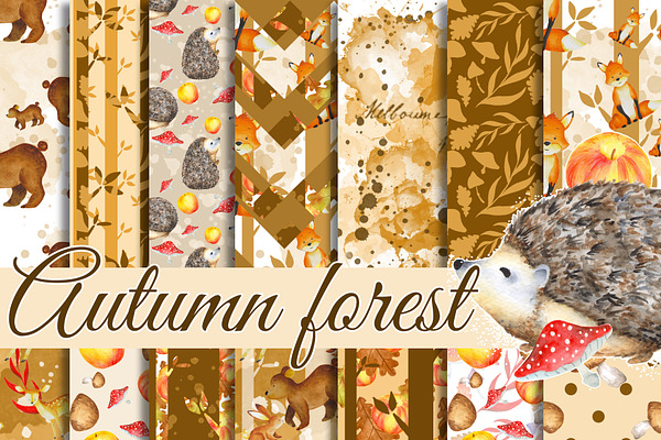 Forest animals papers pack