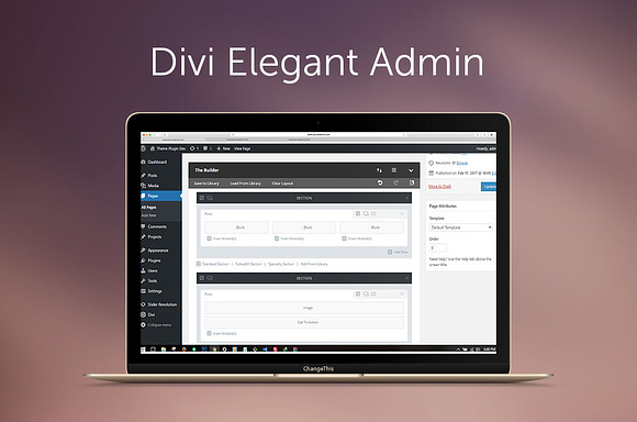Divi Elegant Admin in Wordpress Plugins - product preview 1