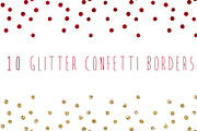Glitter confetti borders